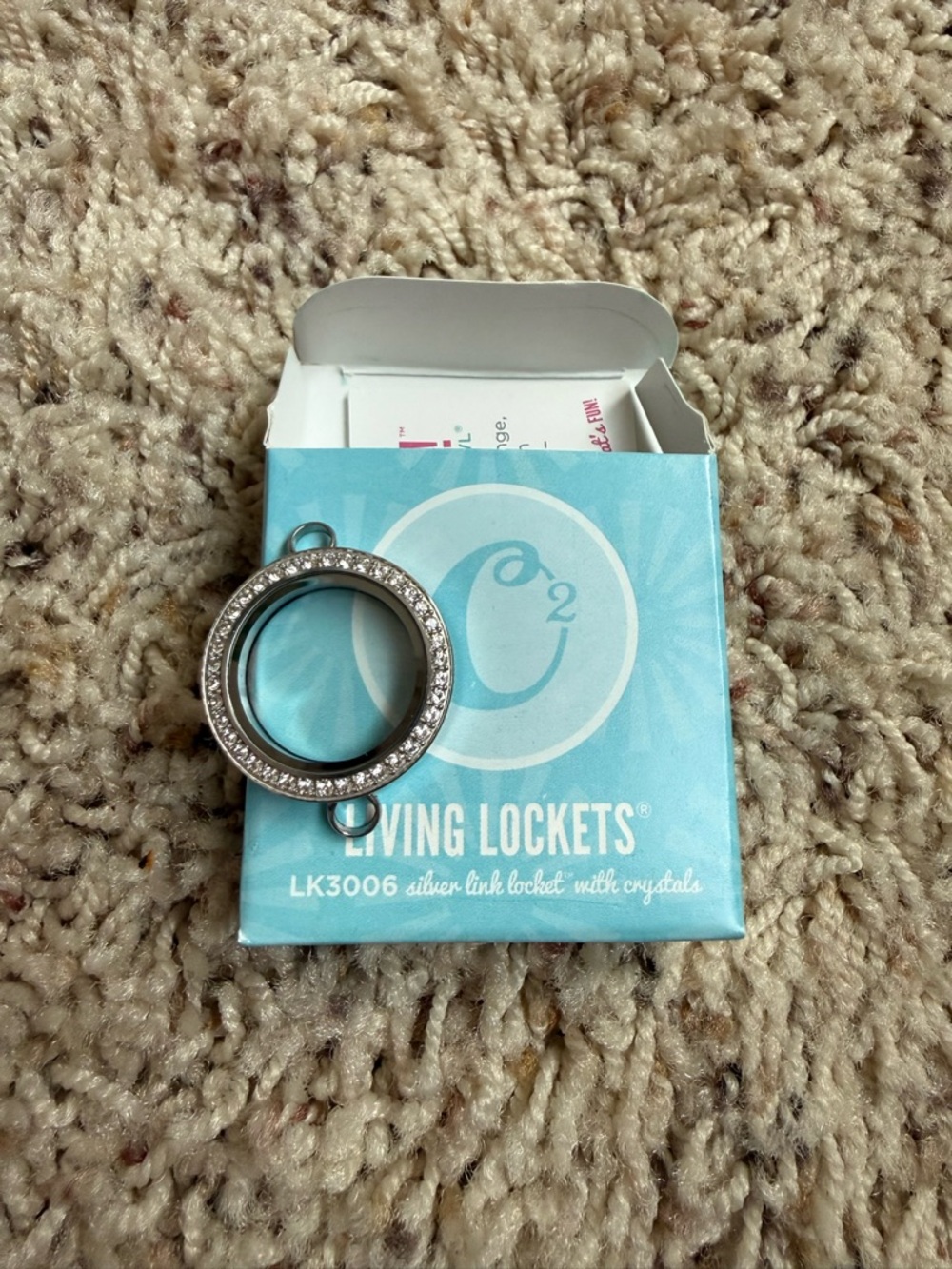 Origami Owl Silver Locket with Crystals